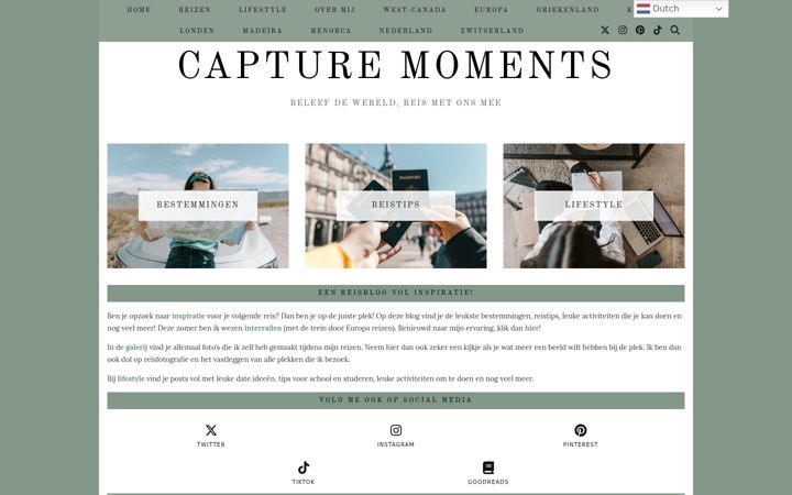 Screenshot of capturemomentsblog.com