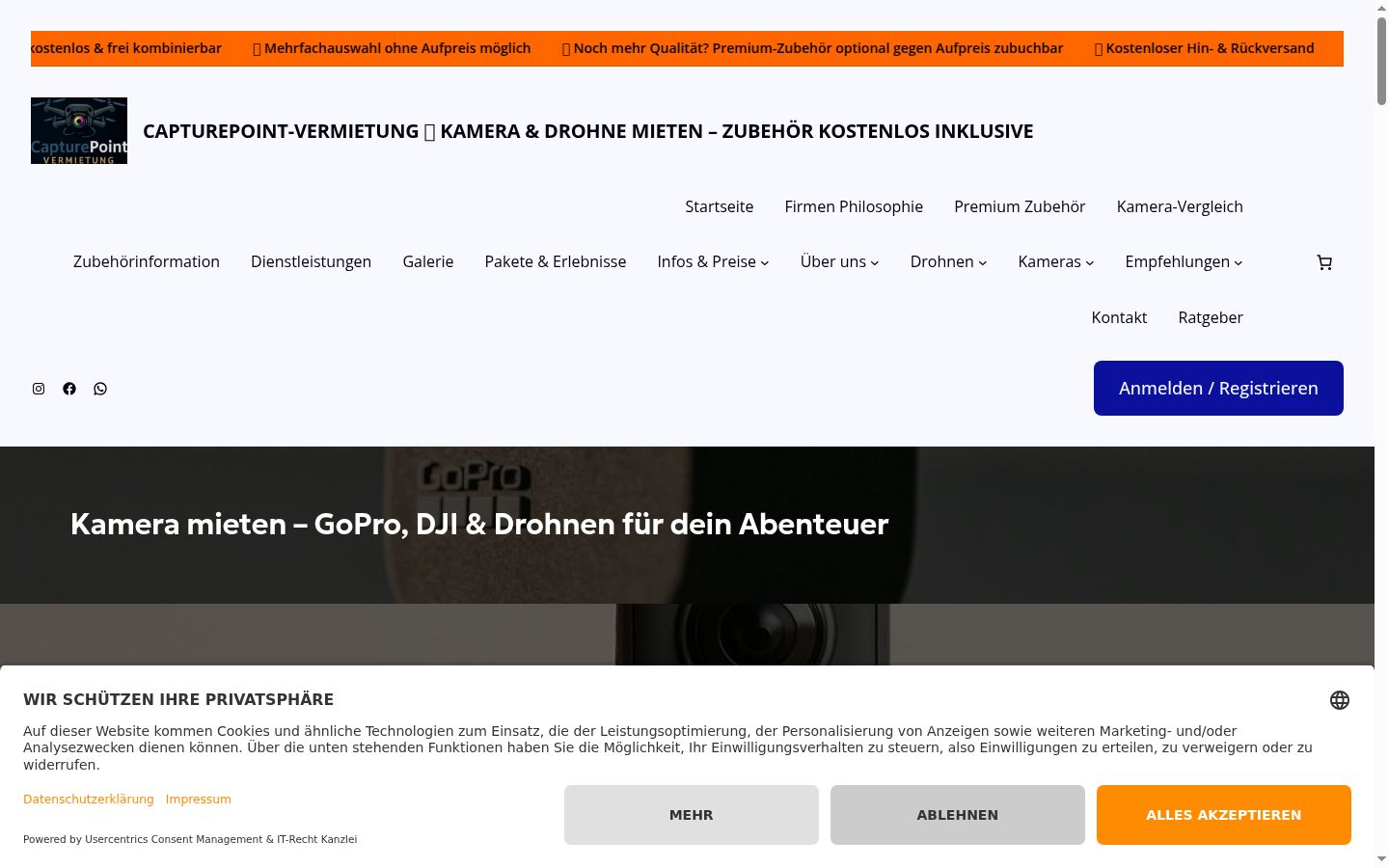 Screenshot tal-banner tal-kunsens muri qabel kwalunkwe interazzjoni
