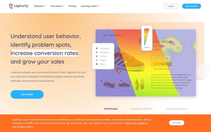 Screenshot van capturly.com