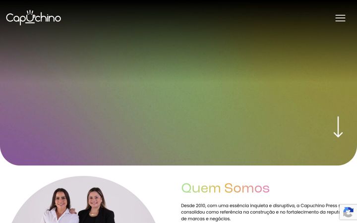 Screenshot of capuchino.com.br