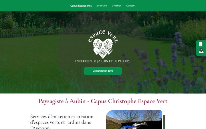 Screenshot of capus-espace-vert.fr