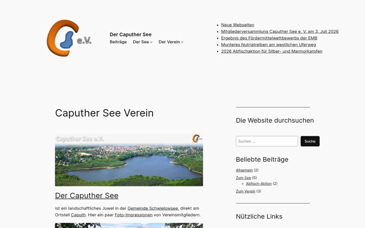 Screenshot of caputhersee.de