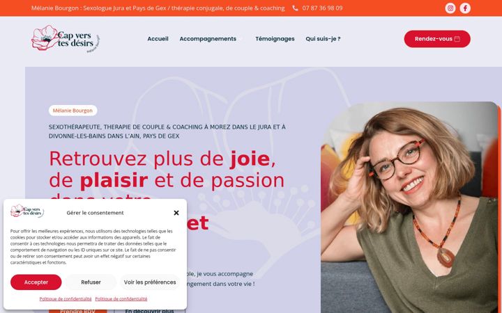 Screenshot of capverstesdesirs.fr