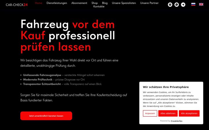 Screenshot of car-check24.com