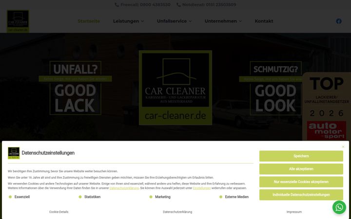Screenshot ta' car-cleaner.de