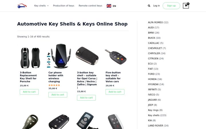 Screenshot of car-keys.lt