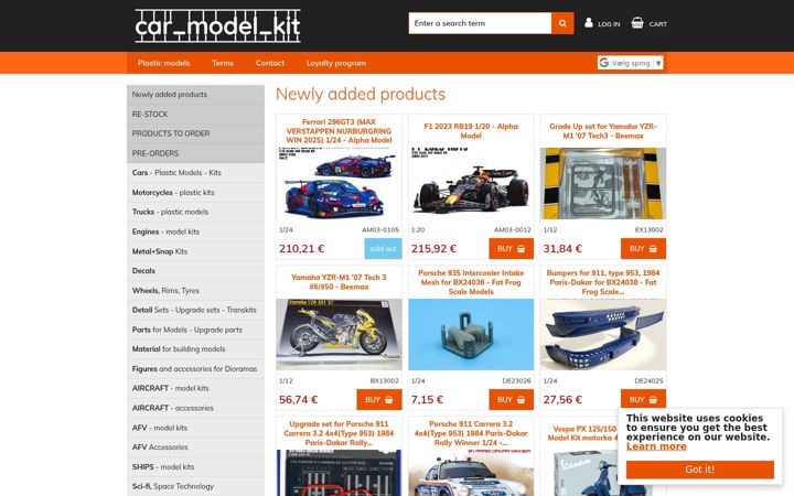 Screenshot of car-model-kit.com