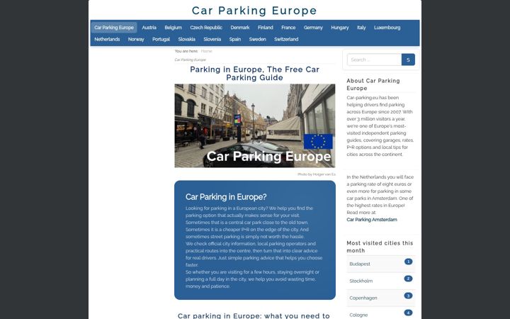 Skjámynd af car-parking.eu
