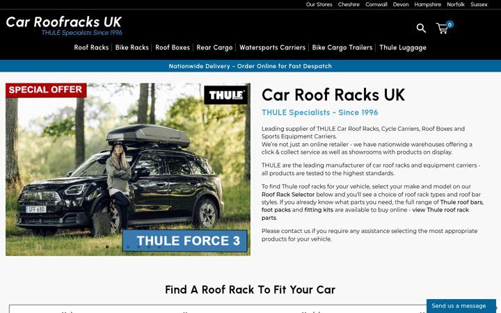 Screenshot of car-roofracks.co.uk