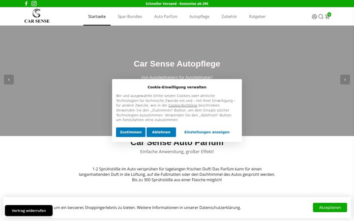 Screenshot ta' car-sense.de