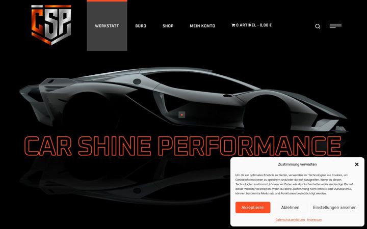 Screenshot of car-shine-performance.de