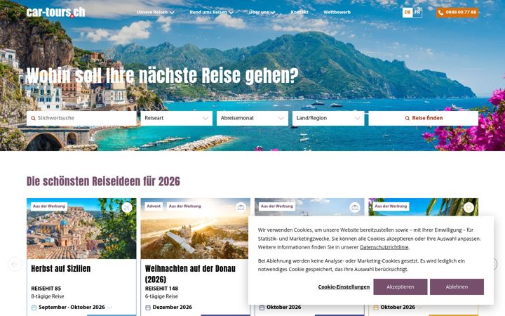 Screenshot of car-tours.ch