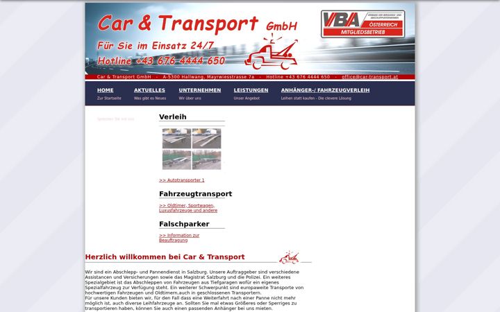 Screenshot of car-transport.at