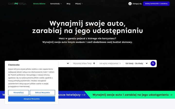 Zrzut ekranu car2peer.pl