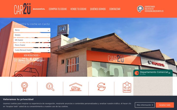 Screenshot of car2u.es