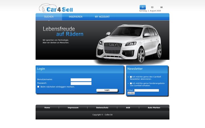 Screenshot of car4sell.ch