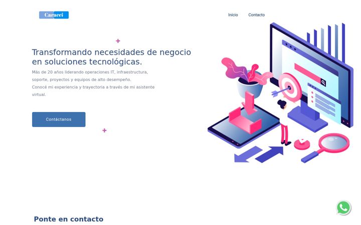 Screenshot of caracci.com.ar