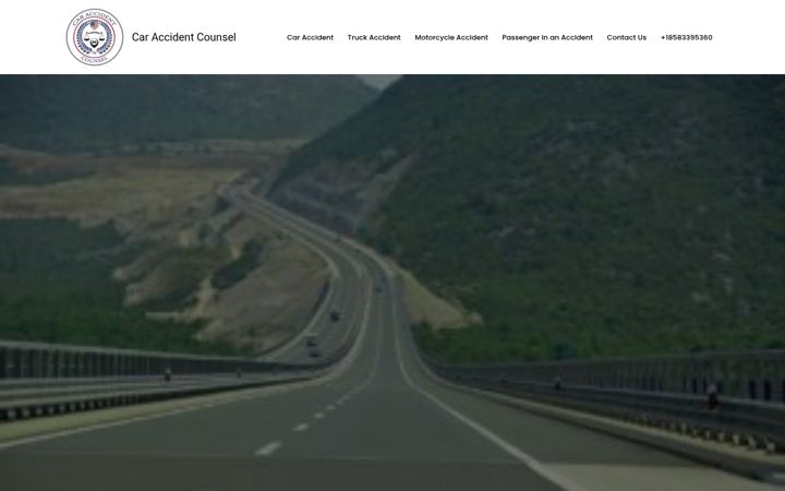 Screenshot of caraccidentcounsel.com