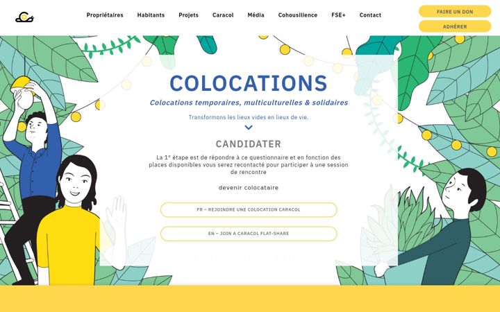 Екранна снимка на caracol-colocation.fr