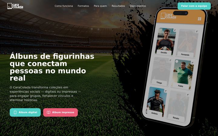 Screenshot of caracolada.com.br