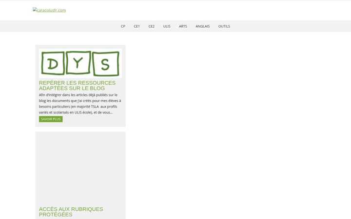 Screenshot of caracolusfr.com