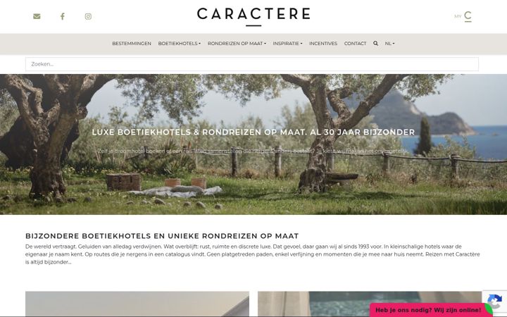 Screenshot of caractere.be