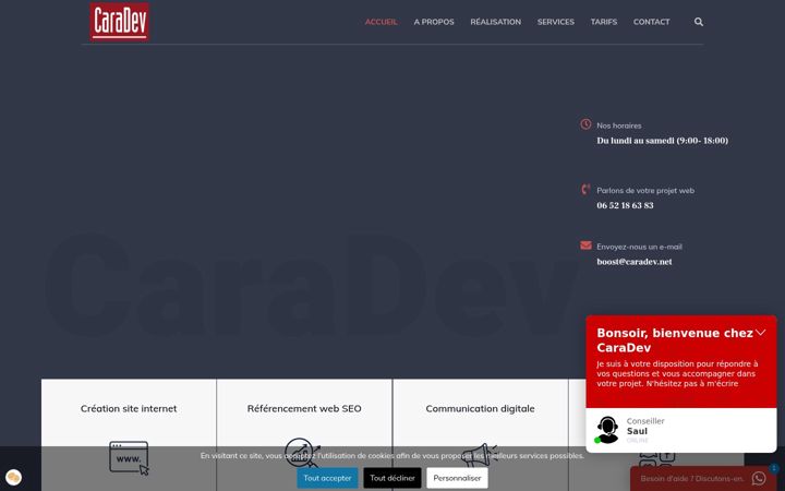 Screenshot of caradev.net