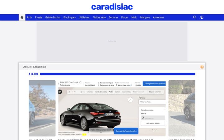 Screenshot of caradisiac.com