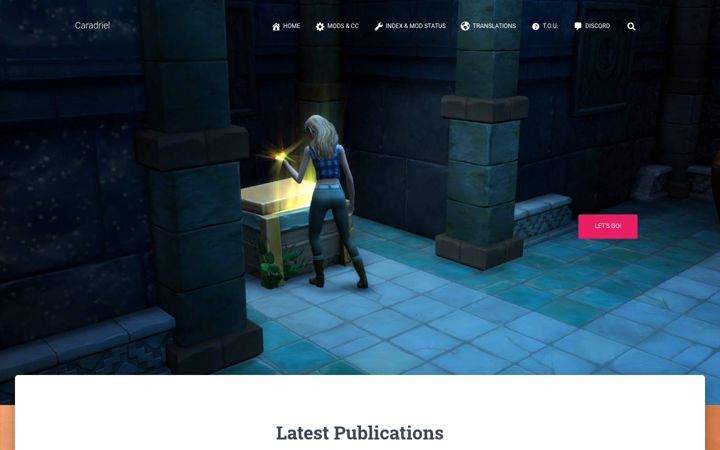 Screenshot of caradriel.com