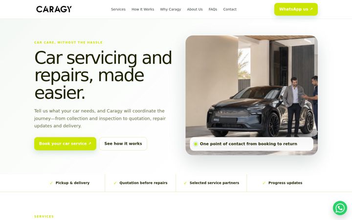 Screenshot of caragy.com