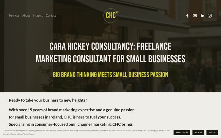 Screenshot of carahickeyconsultancy.com