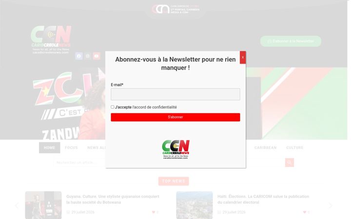 Screenshot of caraibcreolenews.com