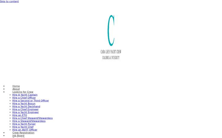 Screenshot of caraleesyachtcrew.com