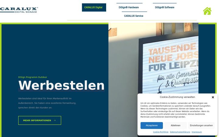 Screenshot of caraluxdigital.de