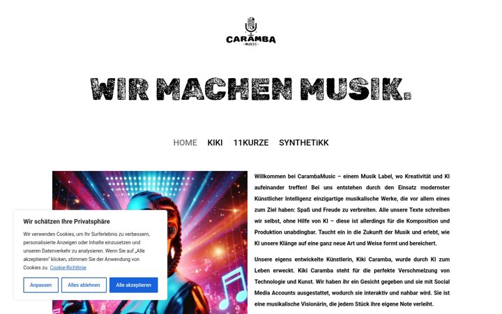 Screenshot ta' carambamusic.de