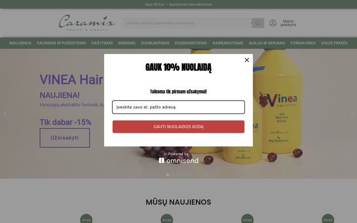 Screenshot of caramix.eu