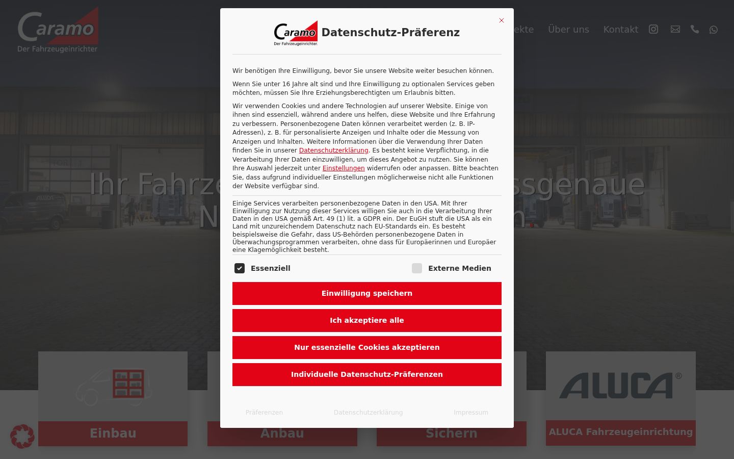 Screenshot tal-banner tal-kunsens muri qabel kwalunkwe interazzjoni