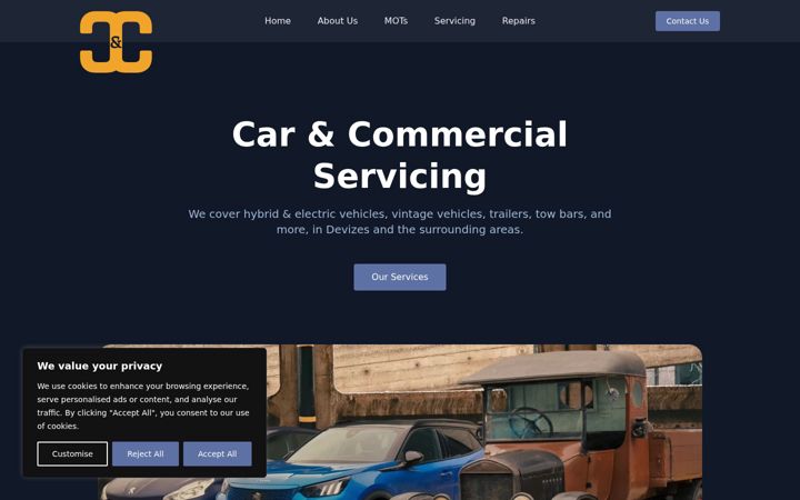 Screenshot of carandcommercialdevizes.co.uk