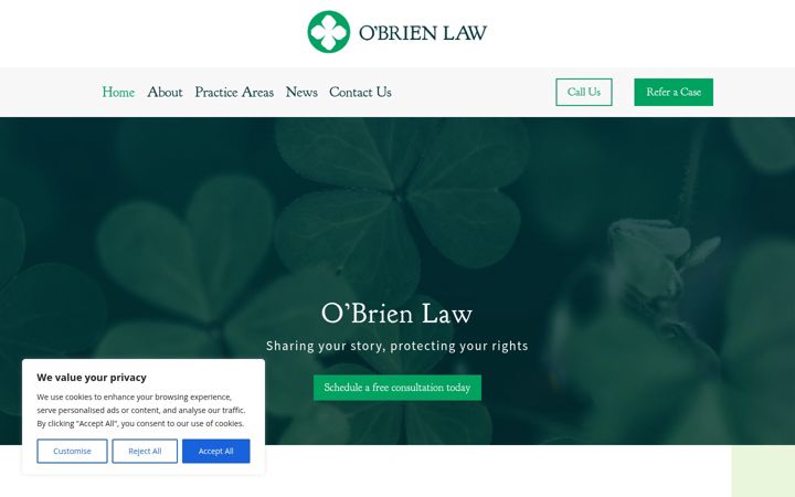 Screenshot of caraobrienlaw.com