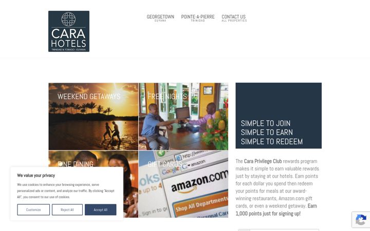 Screenshot of caraprivilegeclub.com