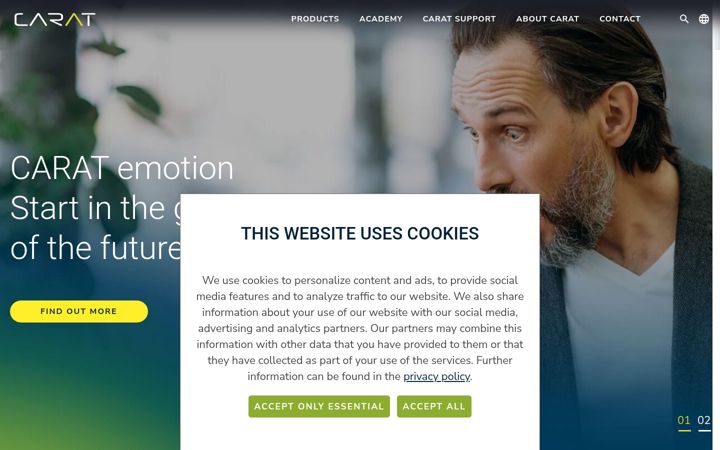Screenshot of carat-online.com