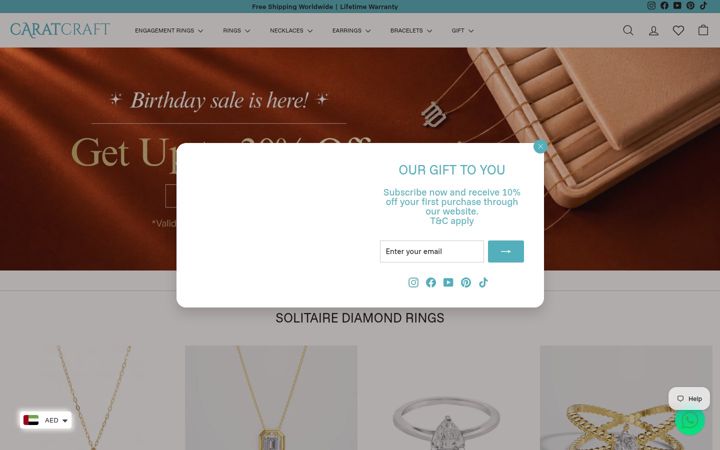Screenshot of caratcraft.ae