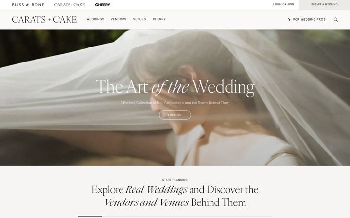 Screenshot of caratsandcake.com