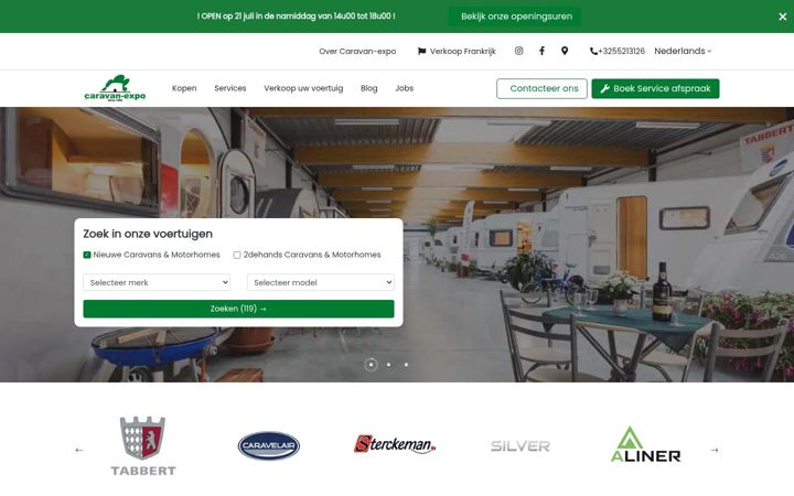Screenshot of caravan-expo.be
