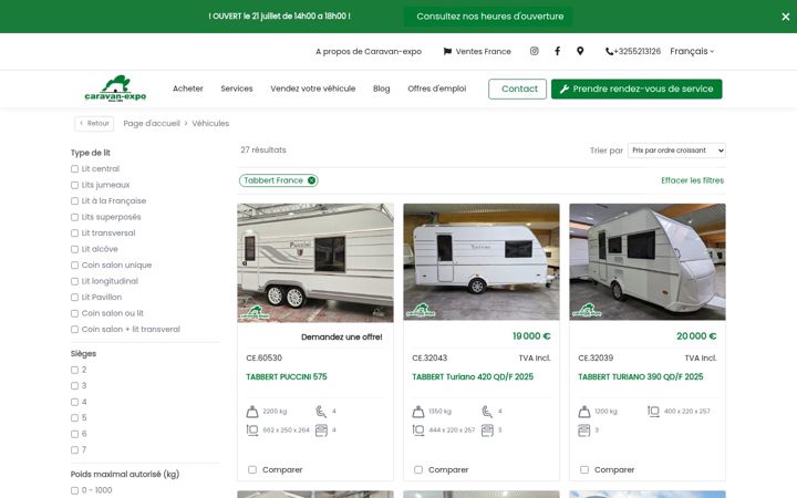 Screenshot of caravan-expo.fr
