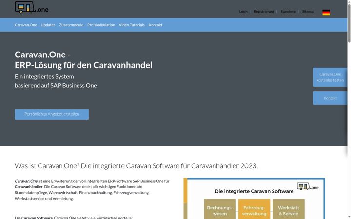Screenshot of caravan-one.de