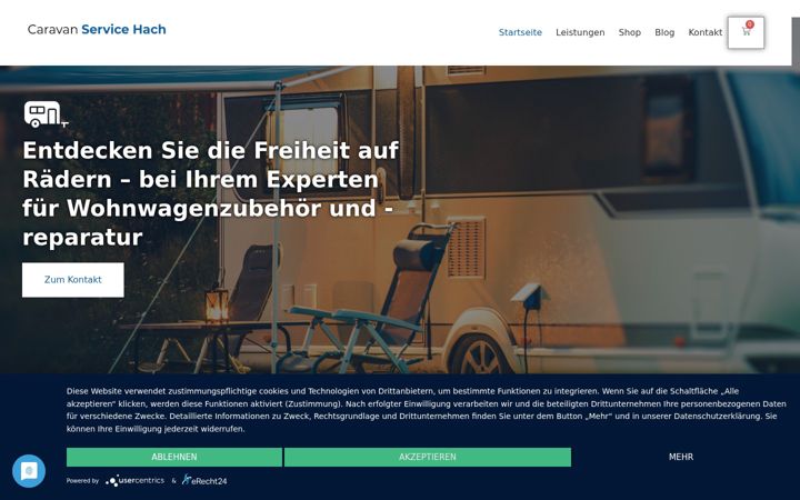 Screenshot di caravan-service-hach.de