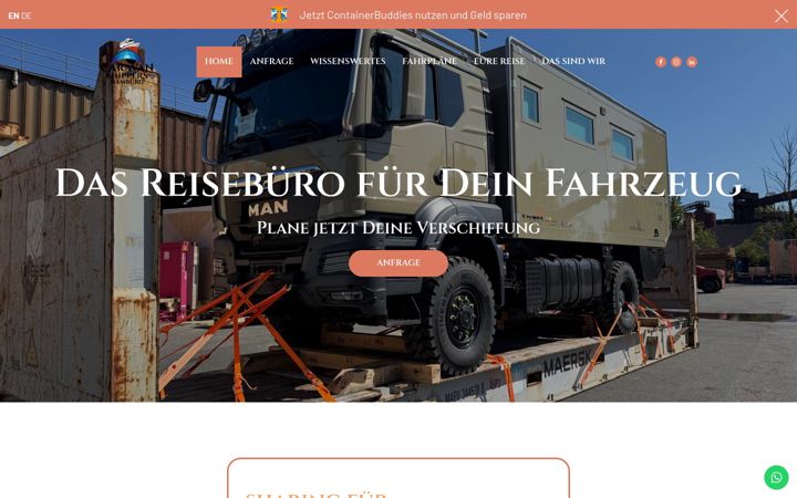 Screenshot of caravan-shippers.com