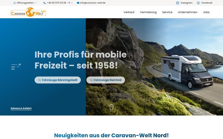 Screenshot di caravan-welt.de