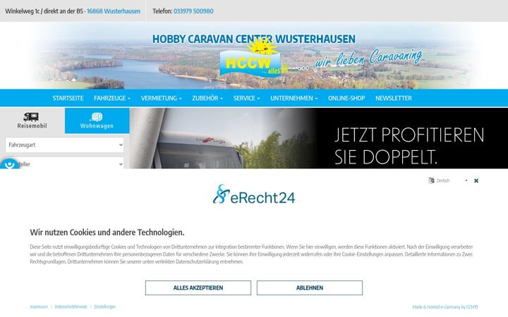 Screenshot of caravan-wusterhausen.de